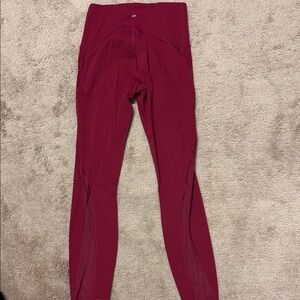 lululemon athletica dark pink Leggings